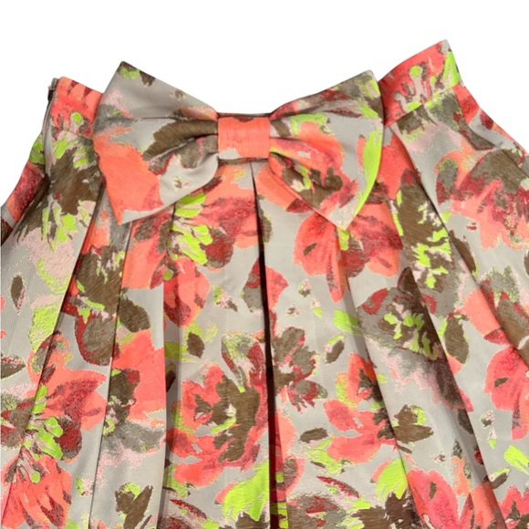 New Bebe Multicolor Midi Skirt with Bow in the Back - Picture 7 of 13